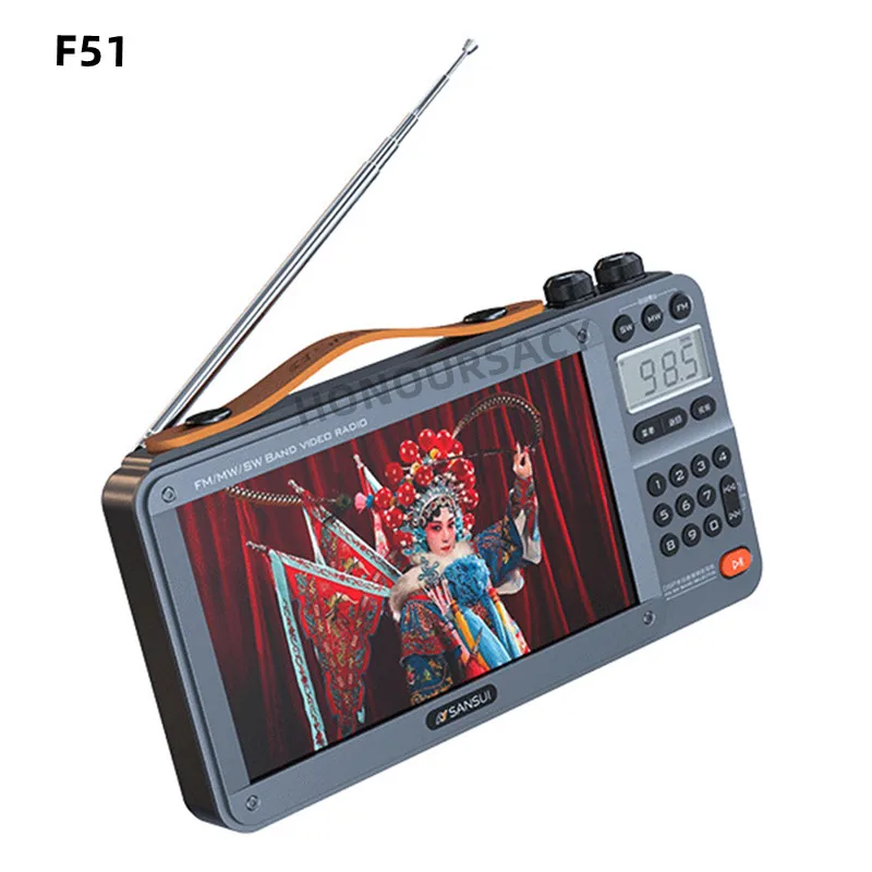 

Sansui F51 Retro Video Radio Wireless Bluetooth Speaker Portable Mini Plug in Walkm all band Mp3 Music Player Stereo Subwoofer