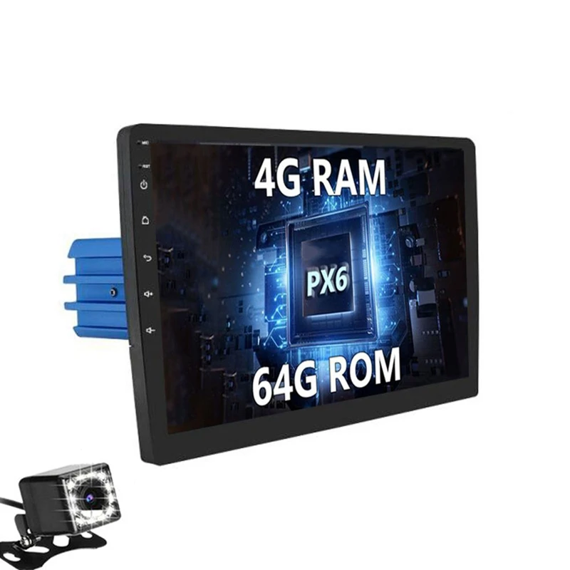 

Автомагнитола 2DIN, Android 9,0, 4 + 64 ГБ, PX6, 6 ядер, стерео, GPS-навигация, мультимедийный плеер, автомобильный универсальный, Wi-Fi, Bluetooth, аудио, видео