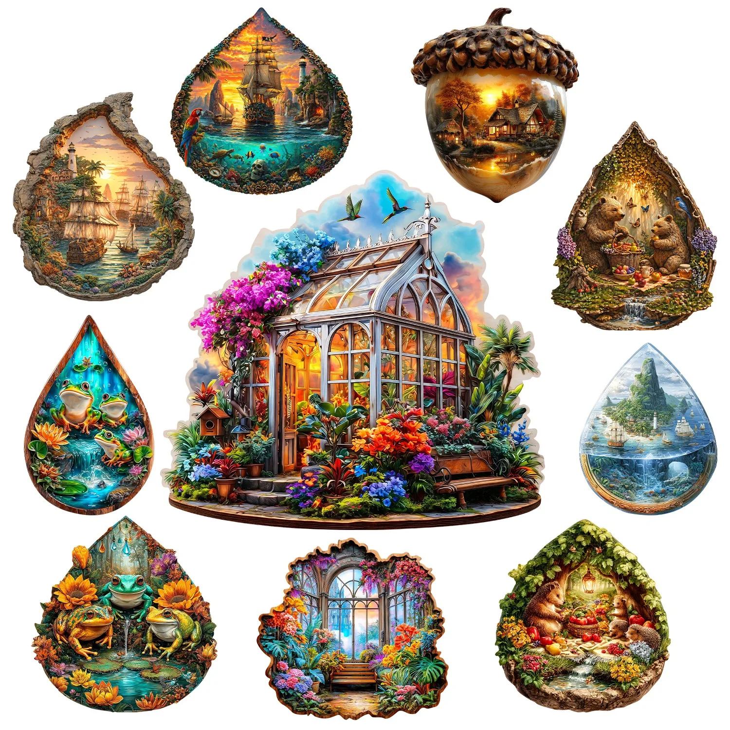 สวนเรือนกระจก ตัวต่อไม้ ฝึกสมองเด็ก