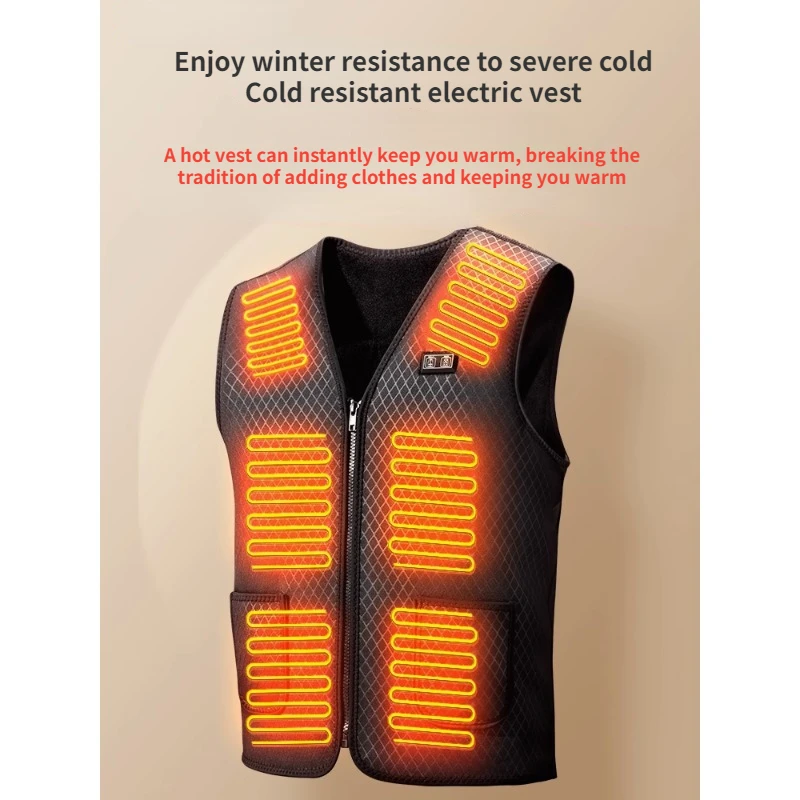 

Electric Vest Heated Vest Warm Clothes Intelligent Temperature Control Charging Winter Warmth Protector Motorcycle Vest