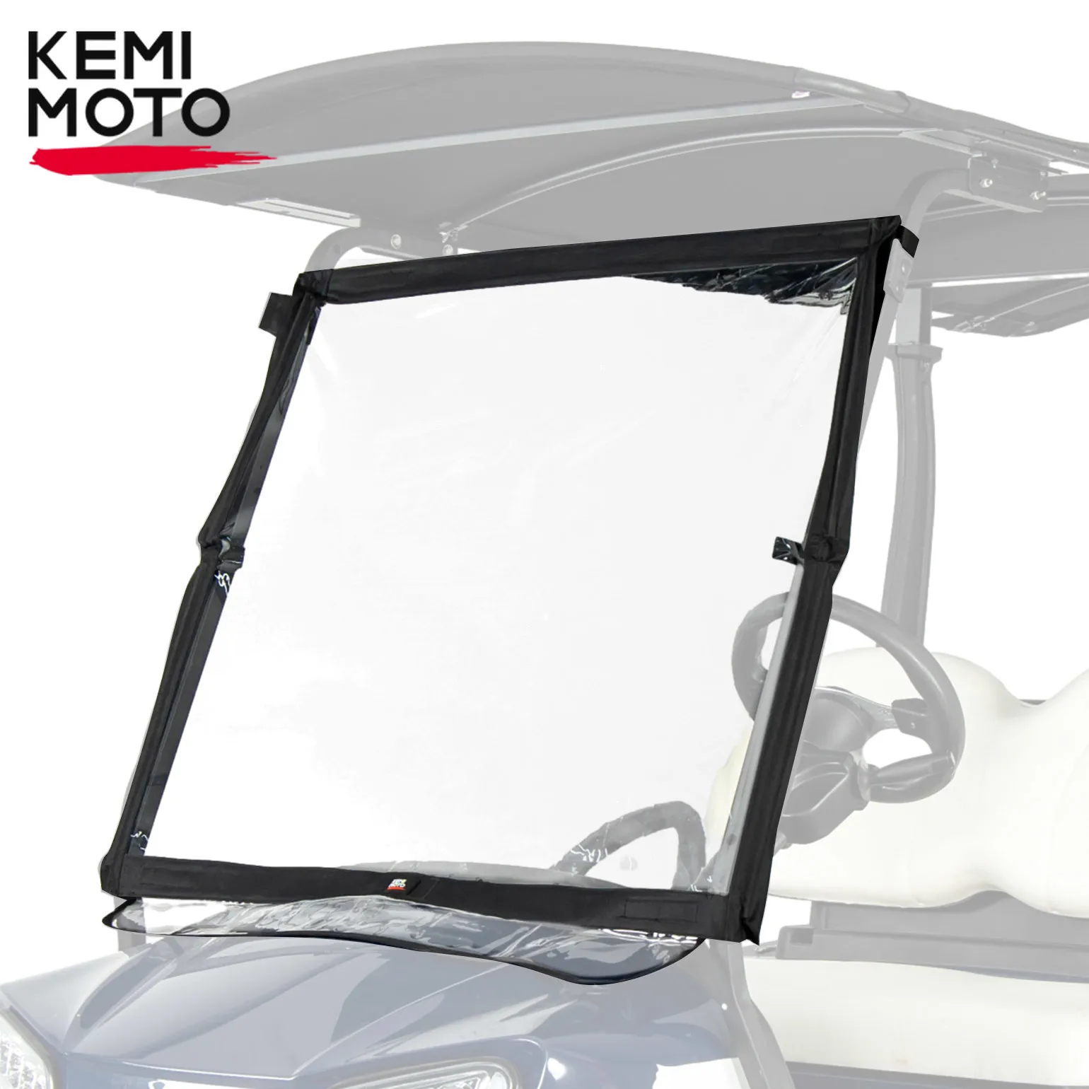 KEMIMOTO Foldable Golf Cart Windshield for Club Car DS Tempo Precedent Portable Lightweight PVC 600D Front Windscreen