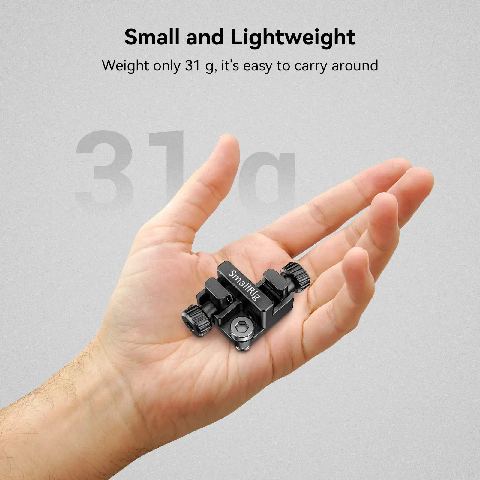 SmallRig 범용 케이블 클램프, DSLR 카메라 및 모니터 케이지에 장착하기 위한 케이블 직경 2-7mm, 1/4 인치-20 나사, 2333