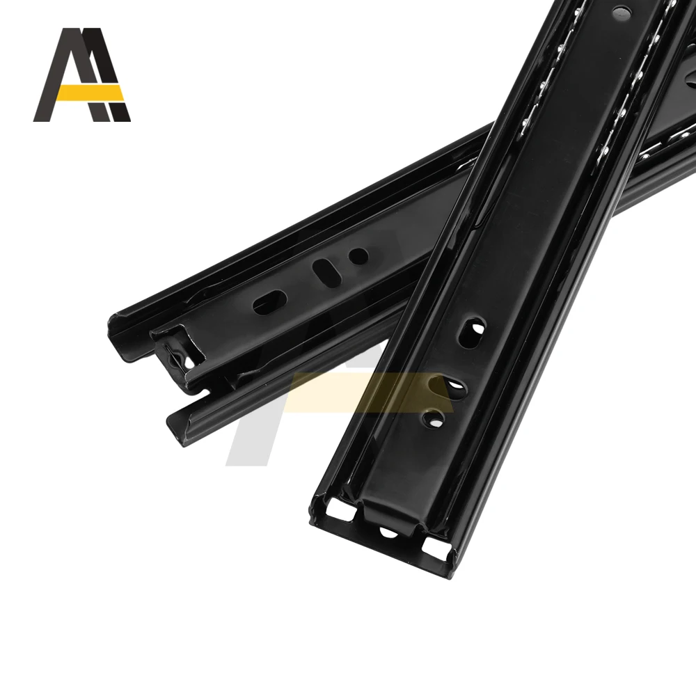 12/14/16 Inch Two Section Slides Drawer Track Rail Cold Rolling Steel Drawers Slide 2 Way Sliding Tracks Hardware Tools