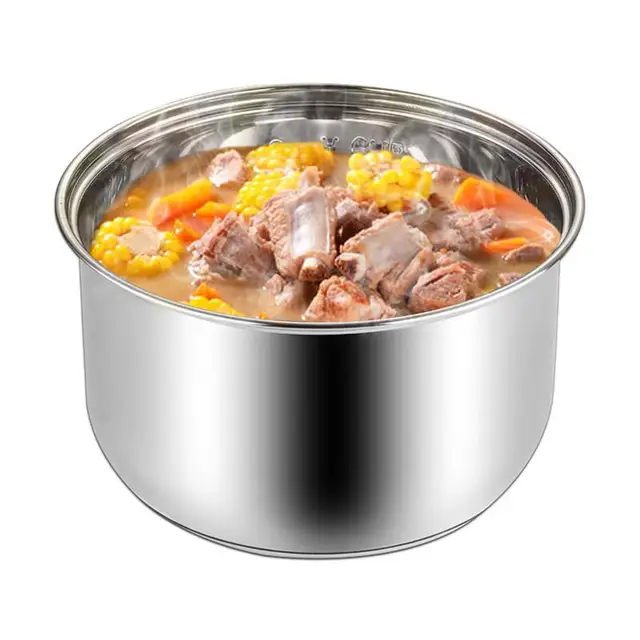 Electric Cooker Diffuser Inner Stainless Steel Cooker Insert High Temperature Resistant Electric Cooker Liner Comfortable Grip 2