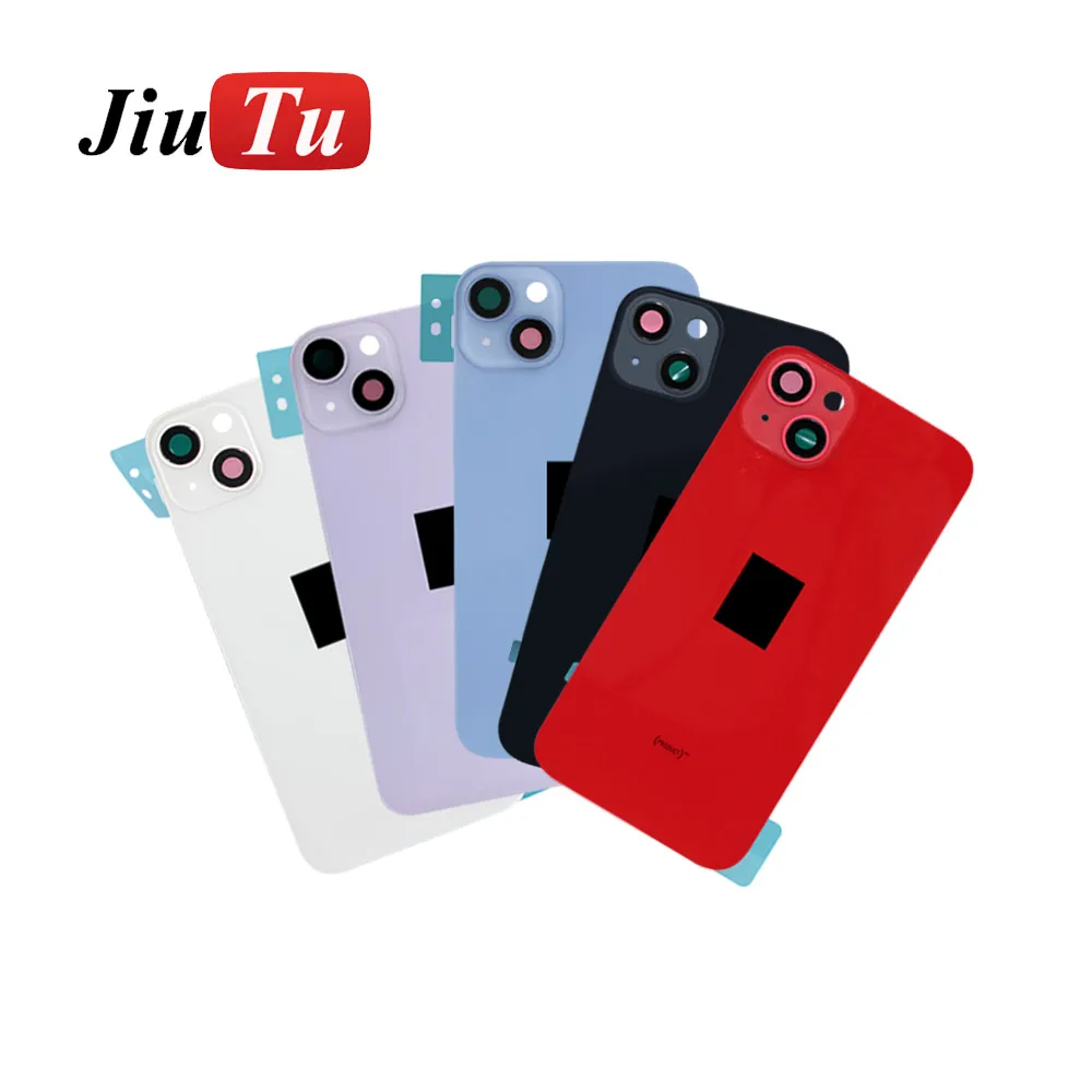 

Rear Housing Door with Small Parts Metal Plate Wireless Magnetic Back Glass Replacement for iPhone 14 14Plus