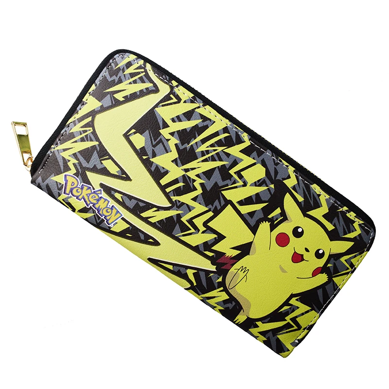Cartoon Pikachu Pokemon Portafoglio Lungo In Pelle Pu Borsa