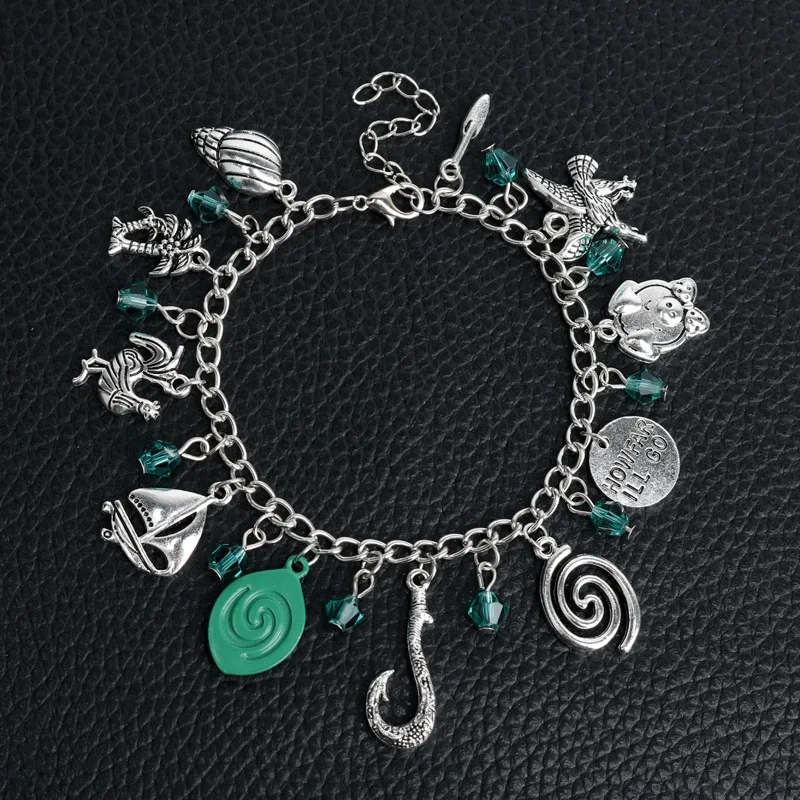 Moana Bracelet Fish Hook Conch Sailing Alloy Combo Bracelets