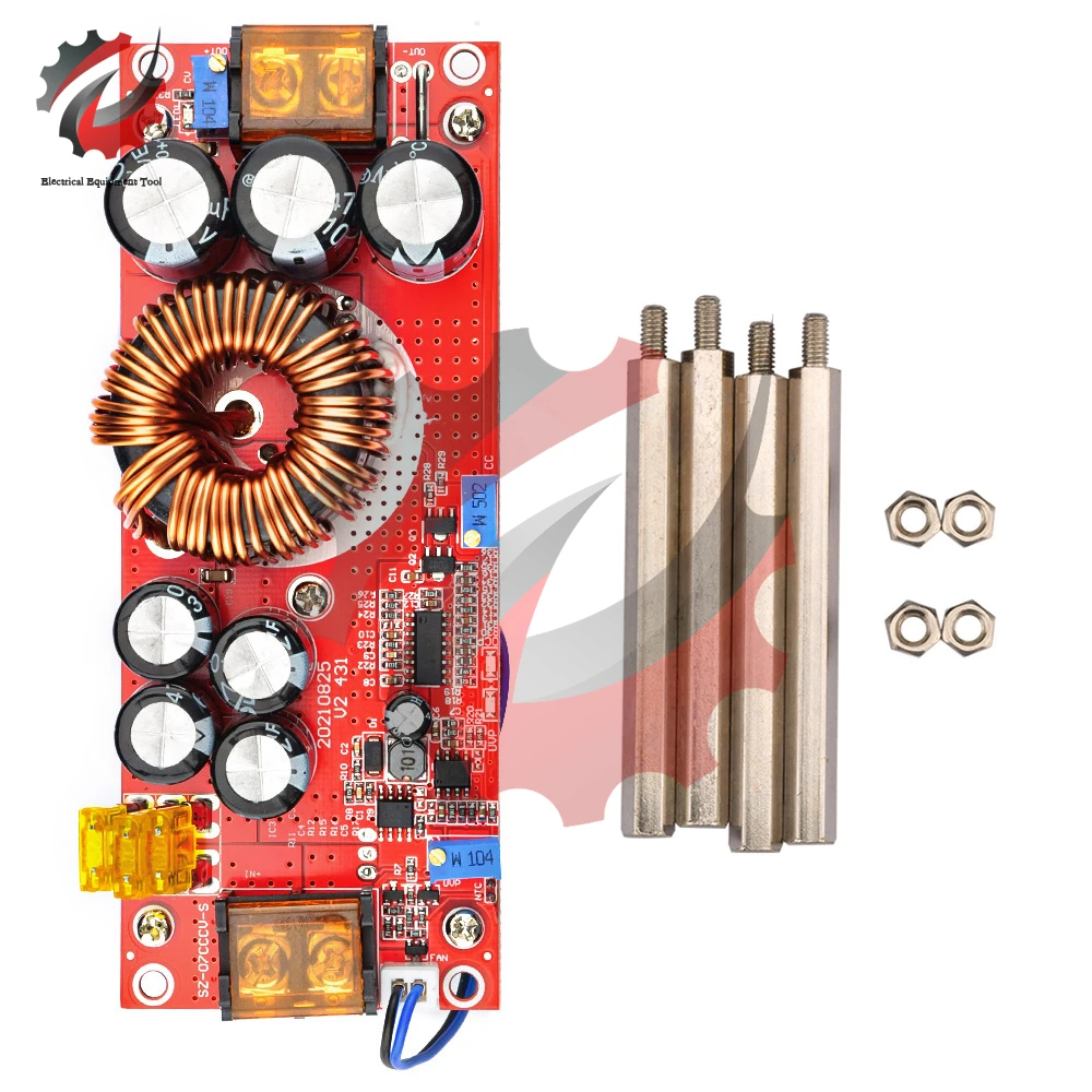 Dc-Dc 1800W 40A 1500W 30A 1200W 20A Boost Converter Step Up Power Charger Module Caricabatterie Da 10-60V A 12-90V Per Veicolo