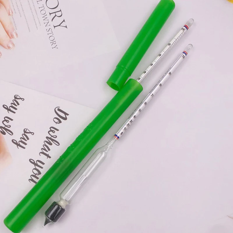 1Pc 0-100 Degree Glass Wine Alcohol Meter Wine Concentration Meter Liquor Alcohol Fruit Rice Measuring