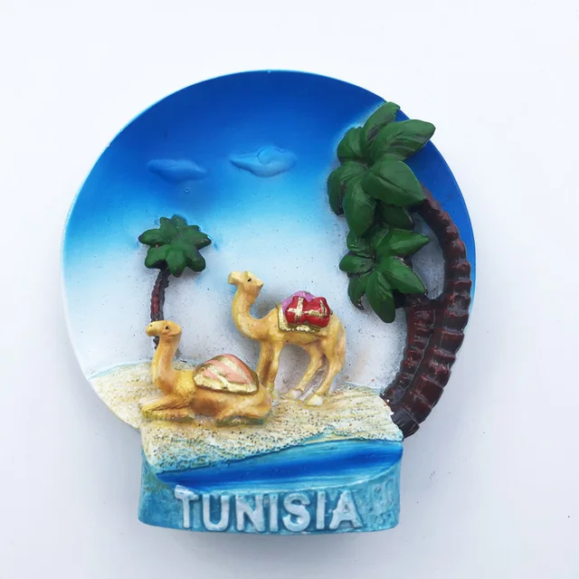 Tunisie Aimants De Réfrigérateur 3D Camel Résine Tunis Tourisme Memorial Peint à La Main Artisanat Décoratif Aimants Pour Réfrigérateur Décorations D'intérieur Cadeau (couleur : Tunisie Chameau
