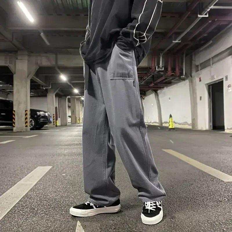 

Cargo Wide Men's Casual Straight Pants Vintage Leg Loose Men Fashion
