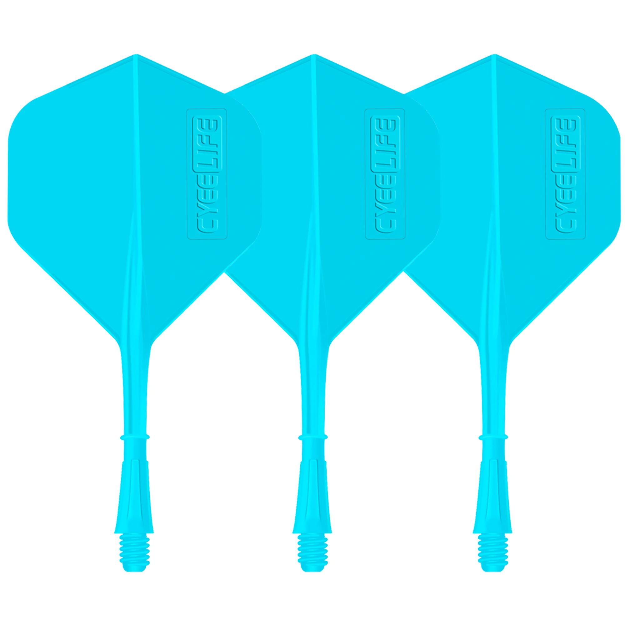 CyeeLife Molded Dart Flights & Shafts - 12-Piece One-Piece Set, 2BA, 4 Colors (CF01)