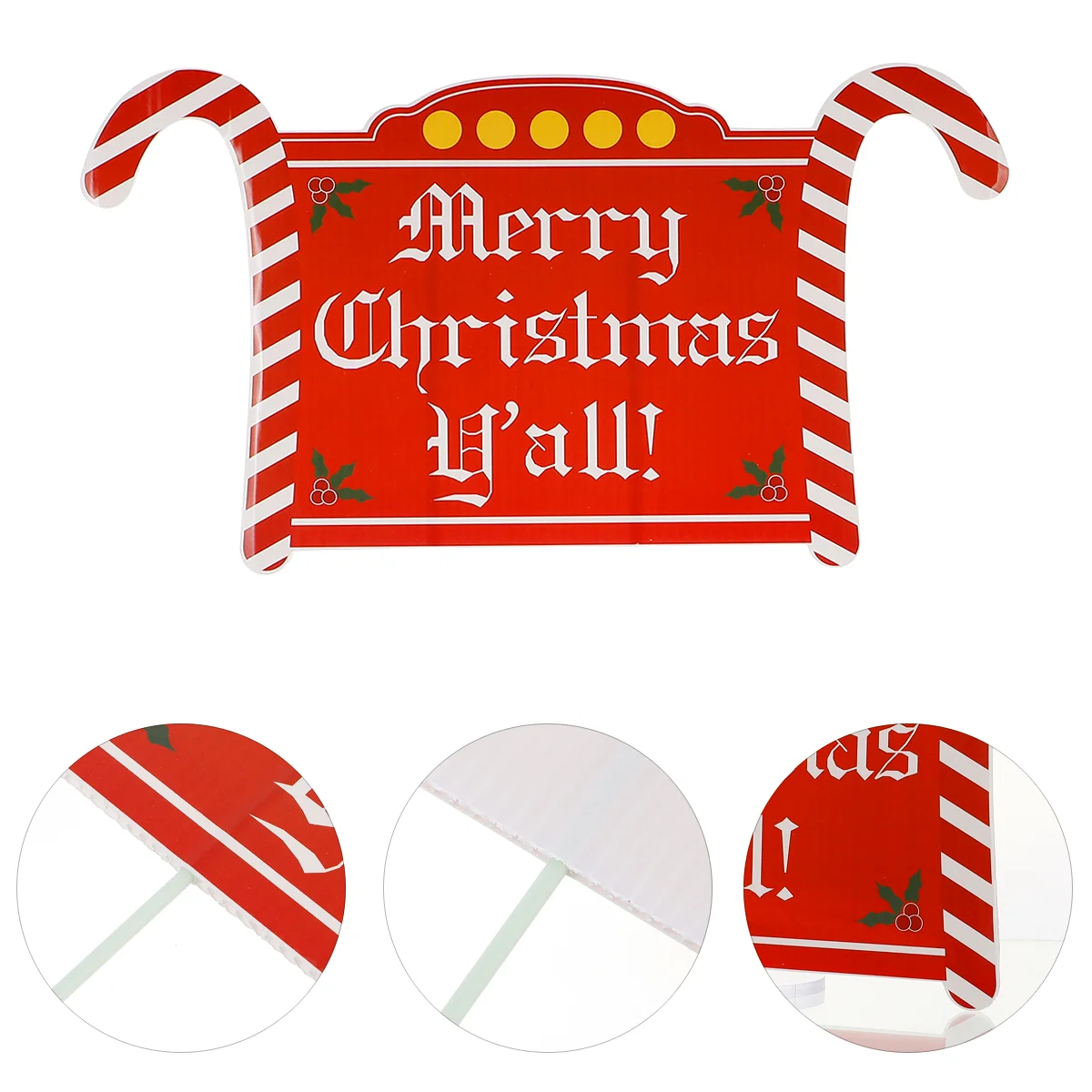 

Christmas Garden Inserts Outdoor Sign Signpost Banner Lawn Signboard Decor Props Plastic Decors