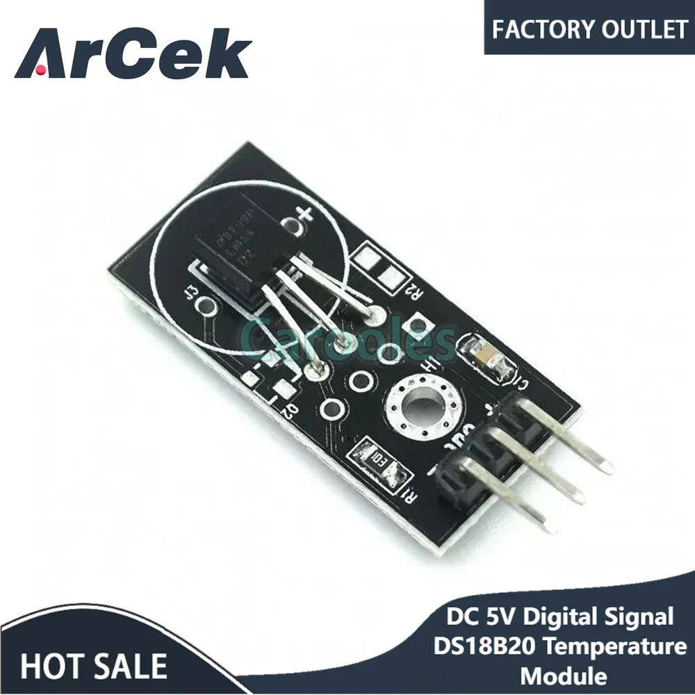 

DC 5V Digital Signal DS18B20 Temperature Module Detection Sensor Module Board for Arduino High Efficiency