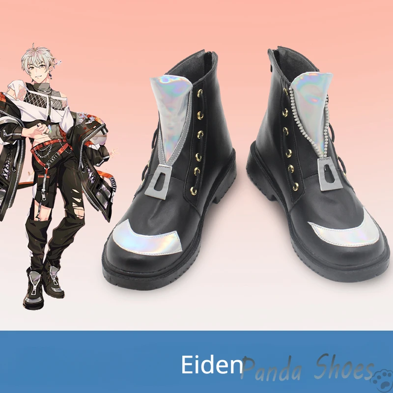 

Eiden Nu Carnival Cosplay Shoes Anime Game Cos Black Boots Nu Carnival Eiden Cosplay Costume Prop Shoes for Halloween Party