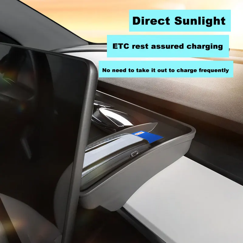 

Behind Screen Dashboard Organizer Silica gel Storage Box For Tesla Model 3 Y Hidden Tissue Holder Car Interior Accessories