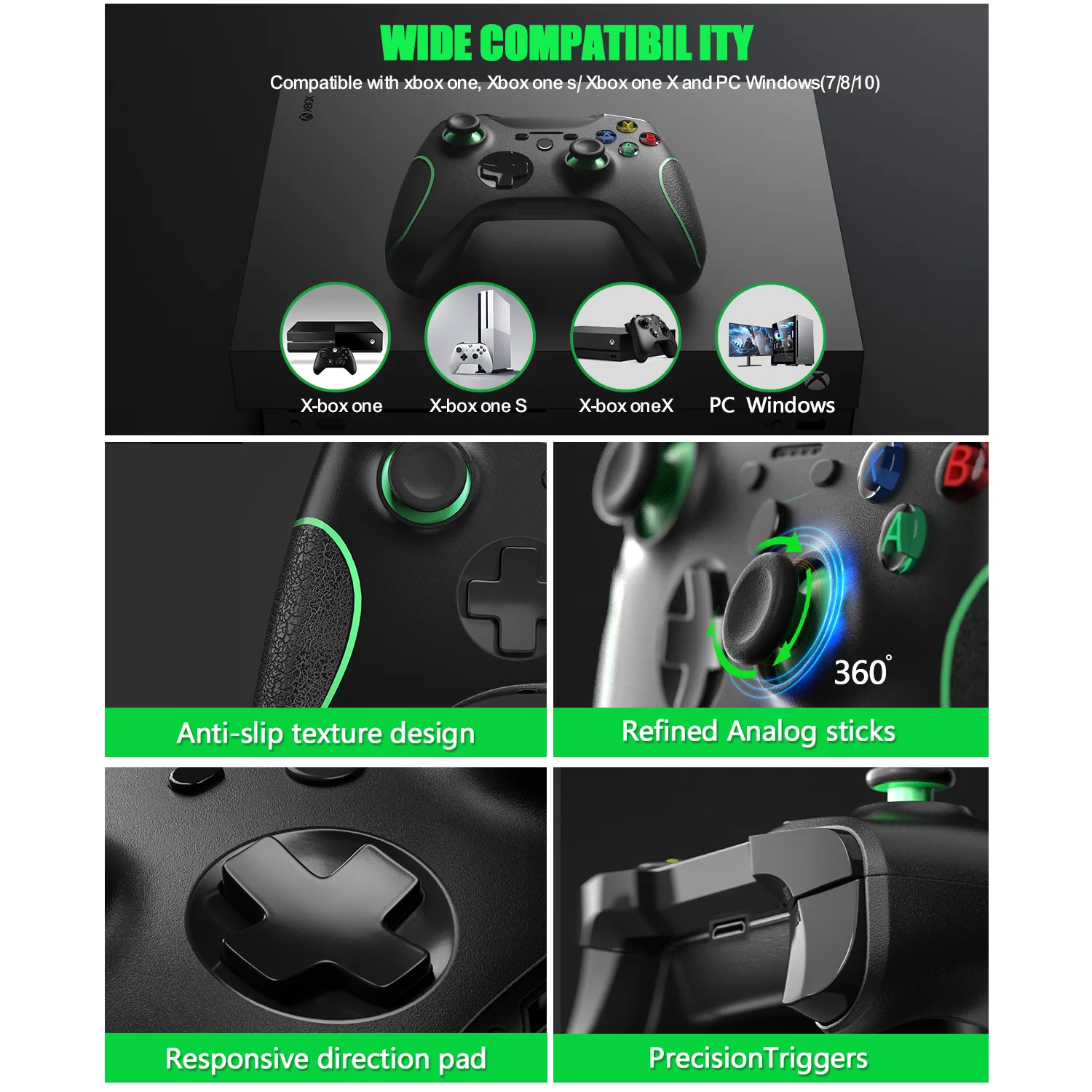 Xbox One  Ʈѷ, PC, PS3, Ʈ, ȵ̵,  Ʈѷ,  , 600mAh , 2.4GHz