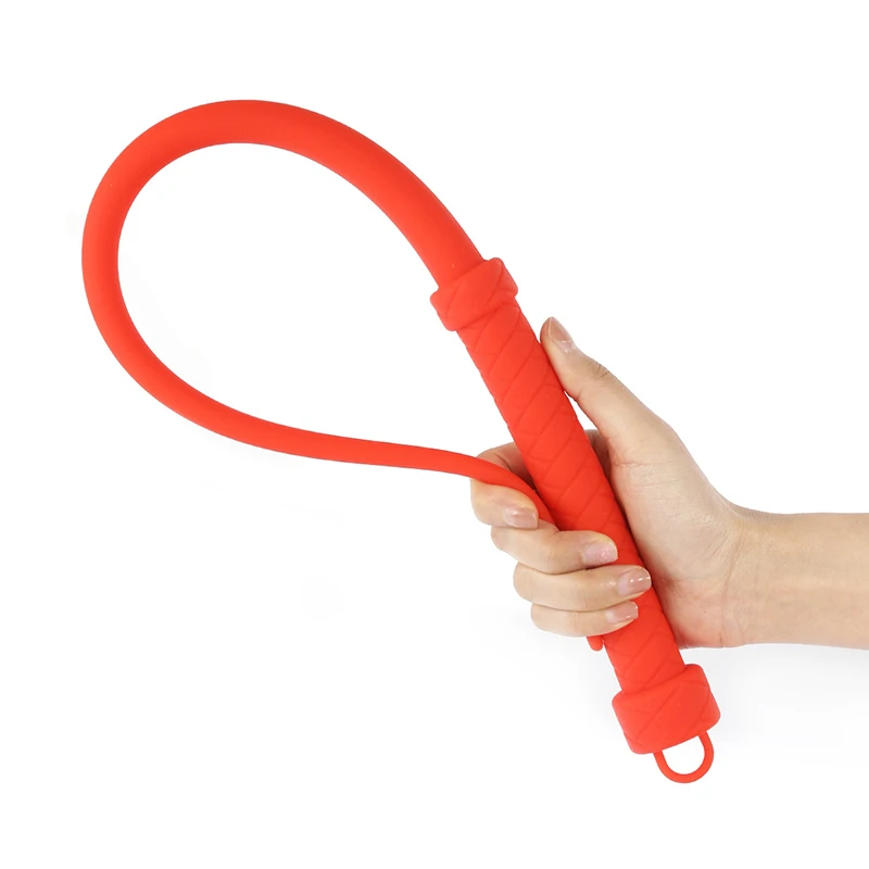 Equestrian Whip Black 63CM Genuine Silicone Horse Whips Equestrian Training Tools Submissive Riding Horse Whip Racing Whipping Props
