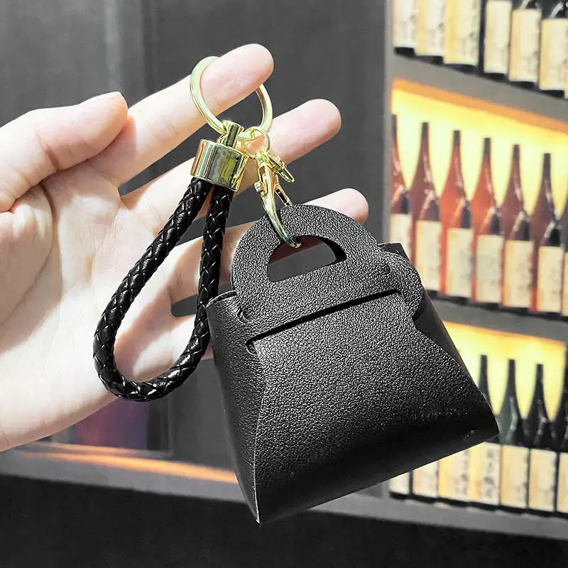 Fashionable Key Bag Wallet Clutch Coin Purse Wallet Solid Color Korean Style Mini Storage Pouch Bag Pendant With Zipper PU