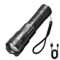 Ultra - Bright USB Rechargeable LED Tactical Flashlight - Waterproof Outdoor Lantern (3PCs)