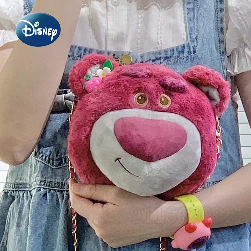 Disney Winnie The Pooh New Plush Bag Cartoon Cute Girl Plush Shoulder Bag Luxury Brand Fashion Girl Crossbody Bag Birthday Gift