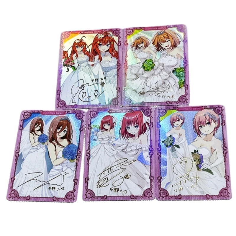 

5pcs/set The Quintessential Quintuplets Flash Card Nakano Miku Animation Characters Anime Classics Game Collection Cards Toy