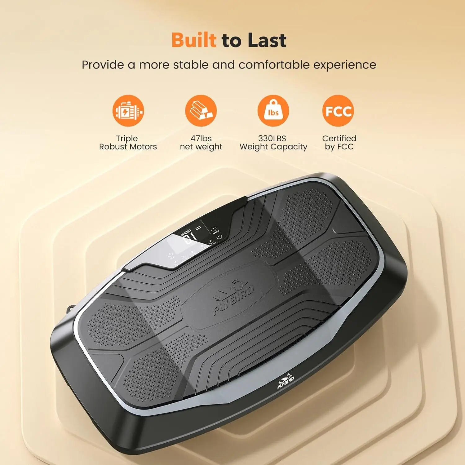 4D Vibration Plate-Triple Motors Oscillation, Linear, Pulsation Vibration Plate Exercise Machine, 30Hz-40Hz Pl