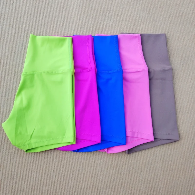 Solid Color Yoga Shorts Women Tight Shorts Gym Sexy Fitness High Waist Hip-Lifting Soft Breathable Traceless Quick-Drying sports shorts
