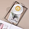 Woven Leather Storage Tray Metal Organizer Tray Rectangle Cosmetic Desktop Debris Finishing Home Key Storage Family Organizer 2