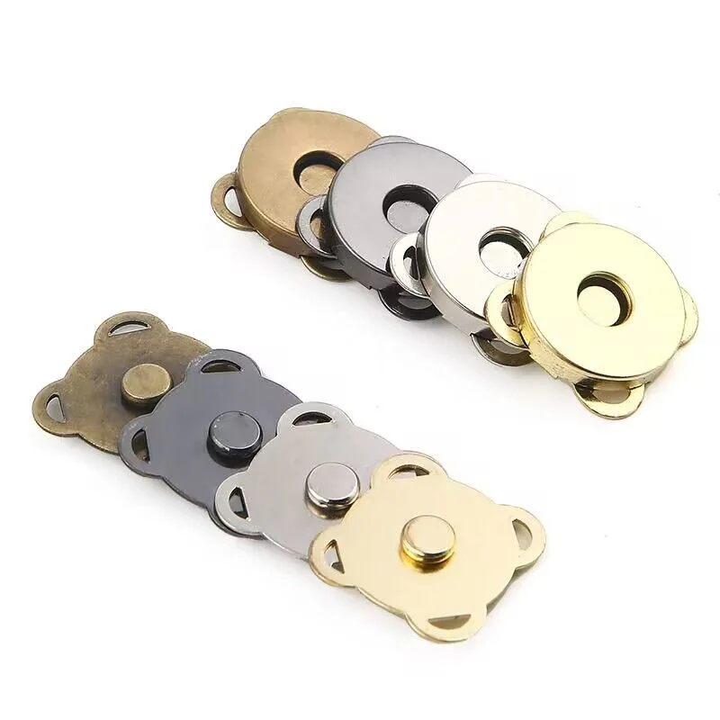 5/10set Metal Magnetic Snap Fasteners Clasps Button Handbag Purse Wallet Craft Bags Parts Accessories 10mm 14mm 18mm Pick Colors 3