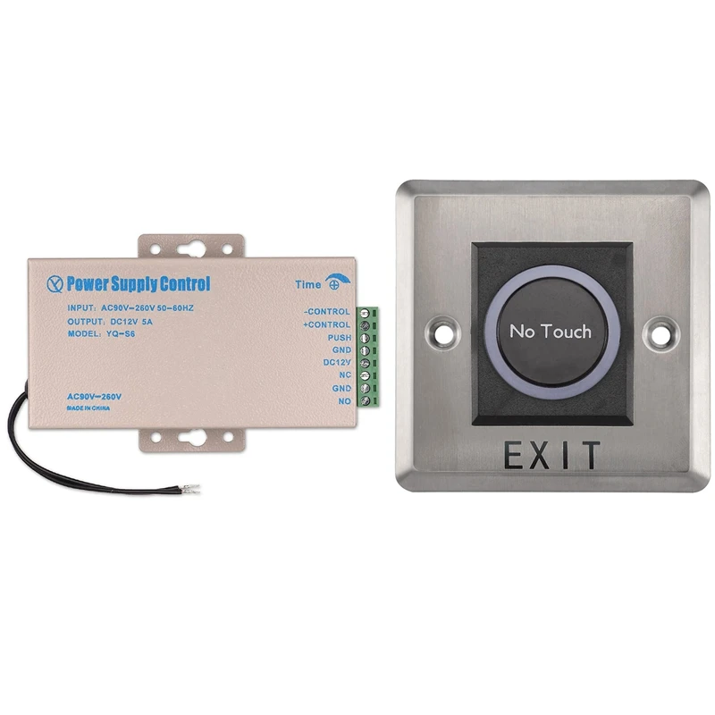 Light US DC12V Infrard IR Sensor Touchless Door Release Exit Button Open Switch 