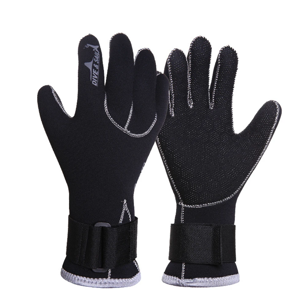 1 Pair 3mm Neoprene Diving Gloves Keep Warm Swimming Diving Surfing Equipment Wear-resistant Multi-purpose Water Sports Gear