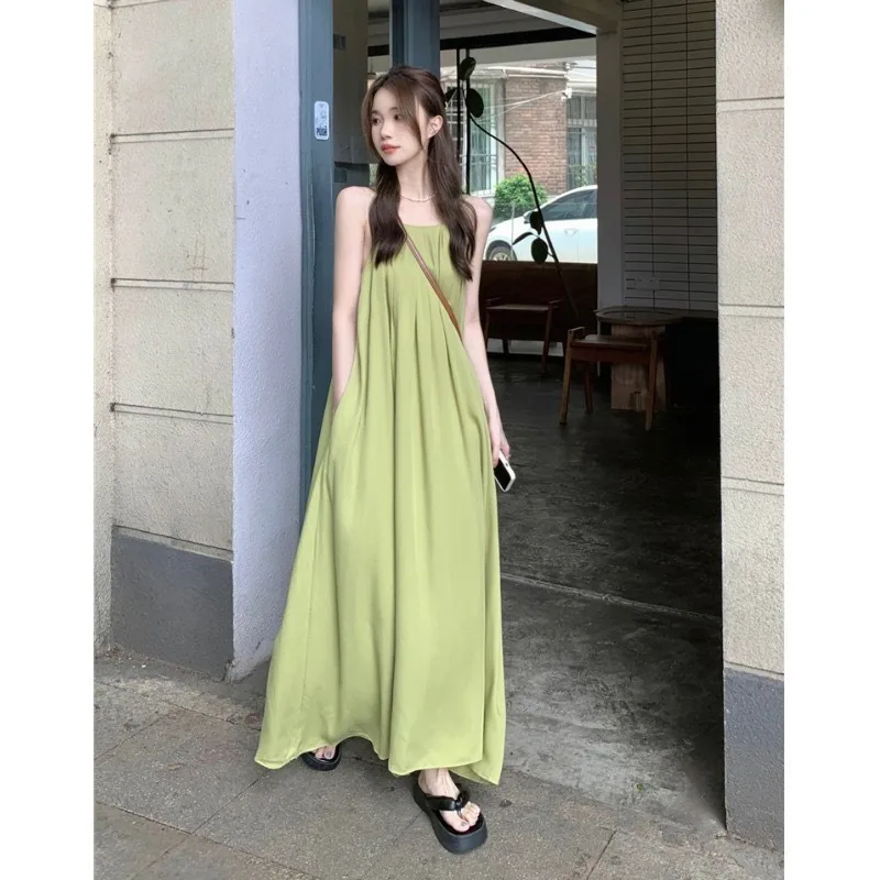 

High Waist Slim A-line Black Sexy Dress Strapless Dress Summer Korean Color Temperament Elegant Fashion Simple Streetwear