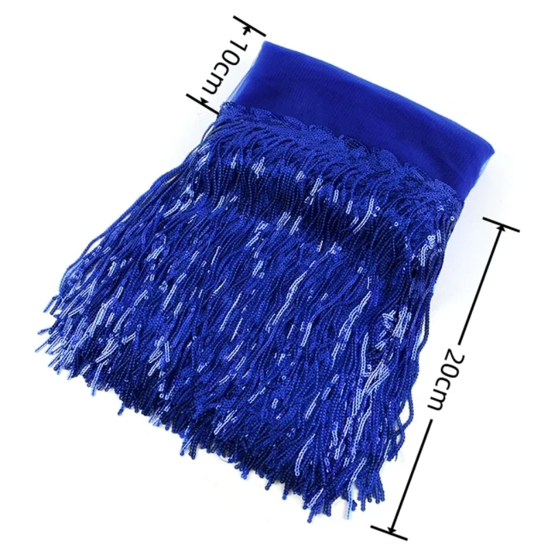 10 yards Sequin Tassel Fringe Lace Trim 30CM Wide Diy Latin Dress Stage Clothes Accessories Ribbon Latin Dance Sewing