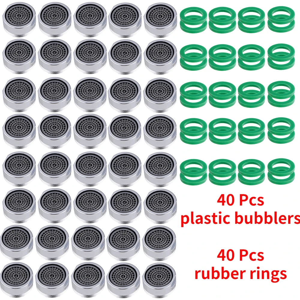Faucet Aerator 40 Pcs 24mm Kitchen Basin Faucet Splash-proof Filter Mesh Core Water Saver Outlet Accessories