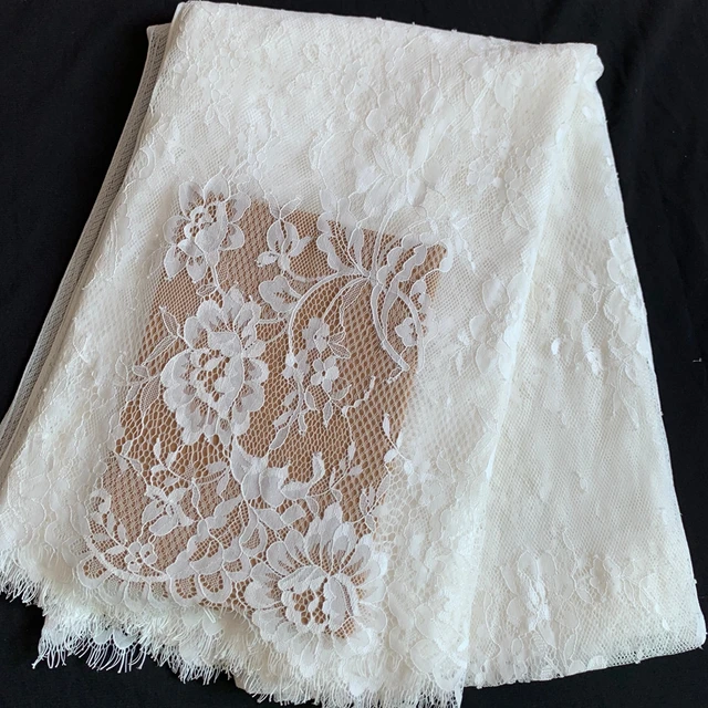 Lady Dress Making Lace Fabric High Flowers Eyelash French Lace Tissue Delicate