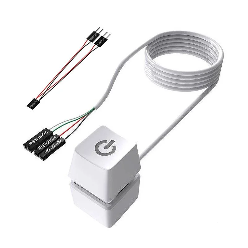 thumbnail image 1 of Olaf 1-5M Computer Desktop Switch RGB Light Motherboard External Start Power On/Off Button Extension Cable For Home Office Host, 1 of 5