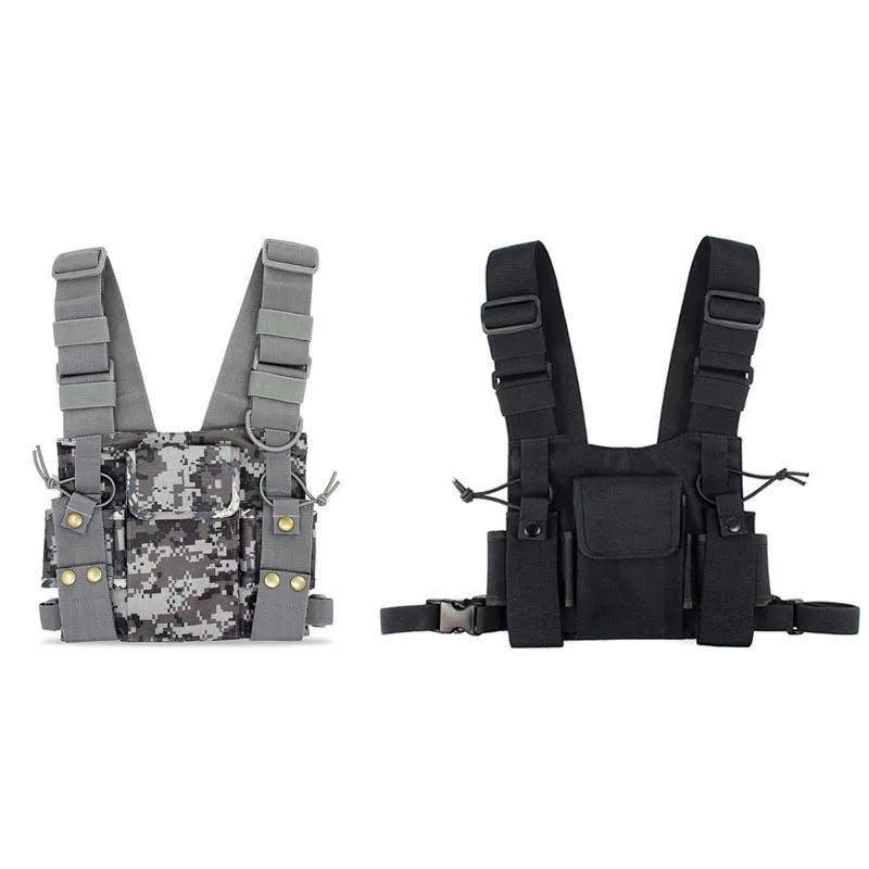 Baofeng Ham Radio CS Tactics Chest Hip Hop Front Pack Pouch Vest Rig Holster Case Bag for UV-5R UV-82 888S Wouxun Walkie Talkie radio chest harness chest front pack pouch holster vest rig chest bag for walkie talkie motorola baofeng uv 5r uv 9r tyt wouxun