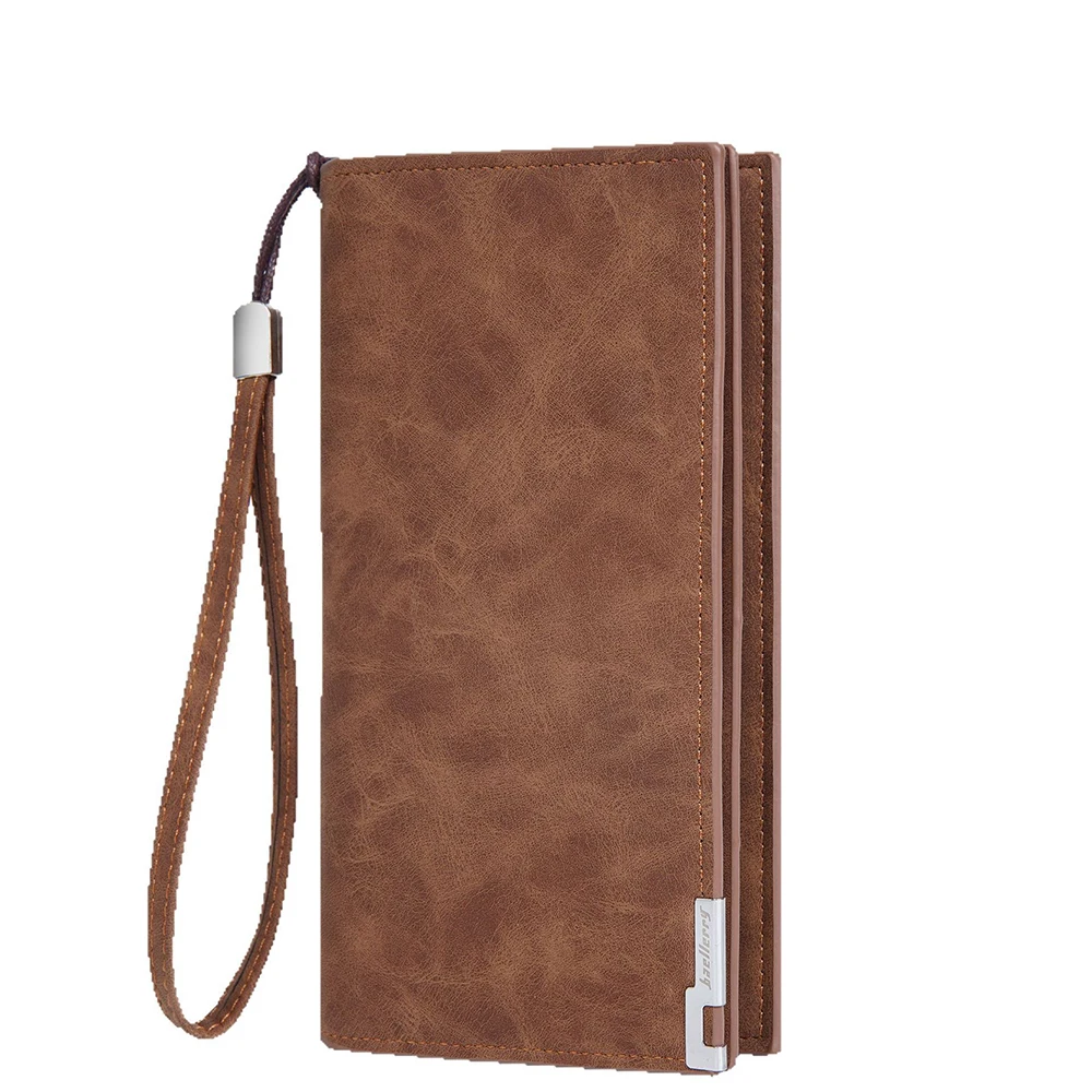 Executive Anti-Loss Wallet Long Design Integrated Phone Pocket Secure Zipper System RFID Shielded Commuter