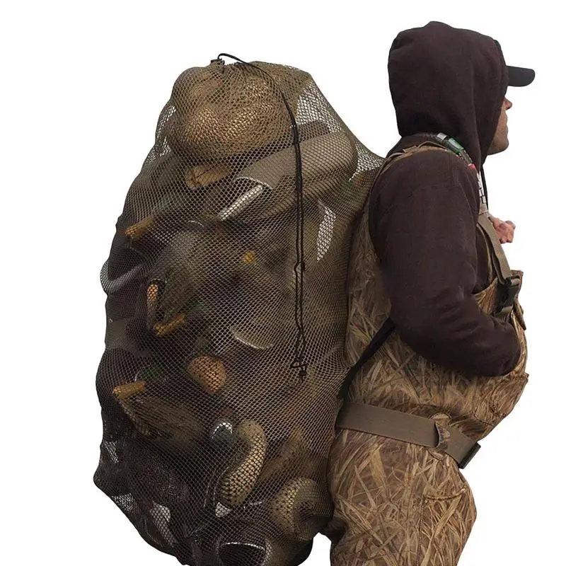 Waterfowl Decoy Bag Mesh Decoy Bag For Duck Hunting Lightweight Storage Backpack With Adjustable Comfort Straps For Hunting