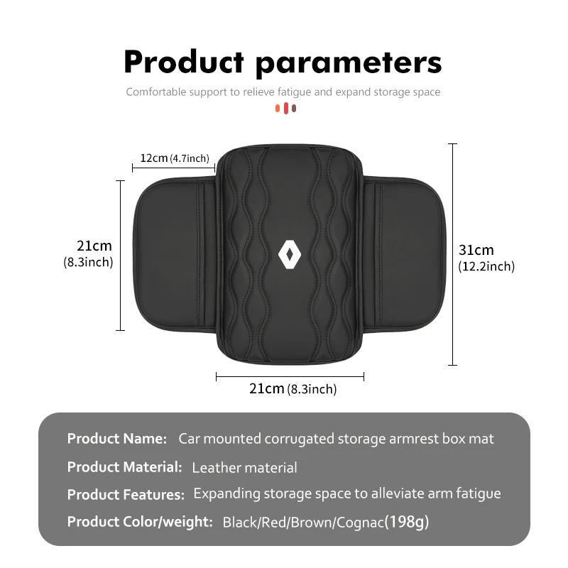 Car Handbox Heightening Central Armrest Protective Elbow Pad For Renaul Koleos Kadjar Scenic Megane Sandero Grand Sill