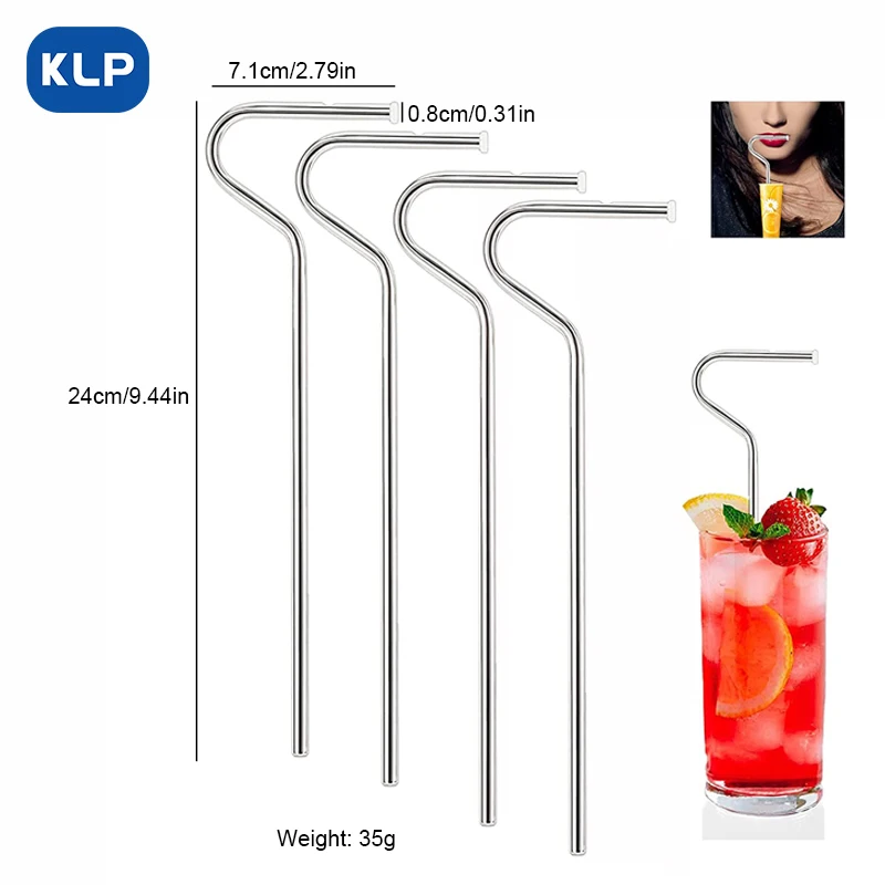 KLP Anti Wrinkle Straw, Reusable Stainless Steel Drinking Straw, Wrinkle  Free Straws, Reduce Lip Wrinkles