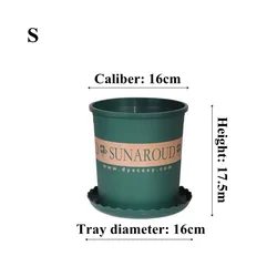Decorative Artificial Succulent Collection in Stylish Plastic Flower Pots - 5PCS (Green S)