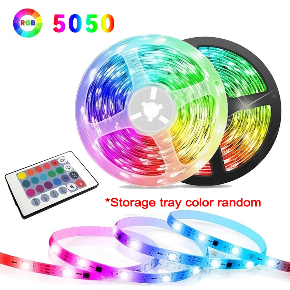 LED Strip Lights RGB 5050 Remote App Control TV Backlight Flexible Ribbon Tape USB 5V PC Gaming Room Decoration