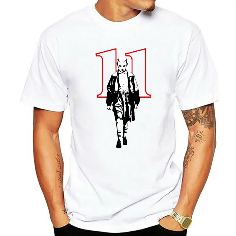 thumbnail image 1 of Stranger Style Pop Culture Things Eleven Cosplay White T-Shirt Size M-3XL, 1 of 5