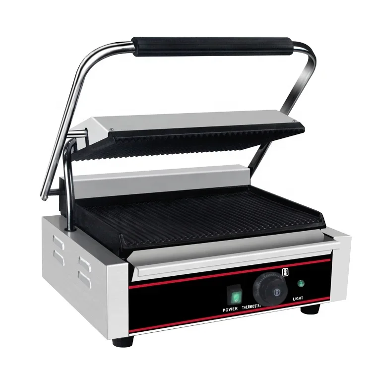 2200W Stainless Steel Cast Iron Sandwich Panini Contact Grill Maker 3