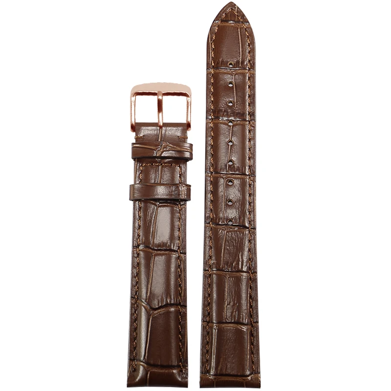 Premium Leather Watch Strap - Flat Straight Interface Cowhide, Various Sizes Available