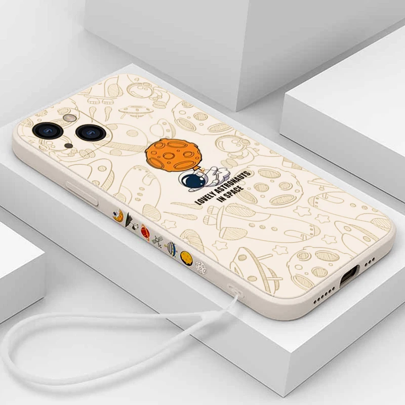 Cartoon Silicone Astronauts Shockproof Soft Phone Case
