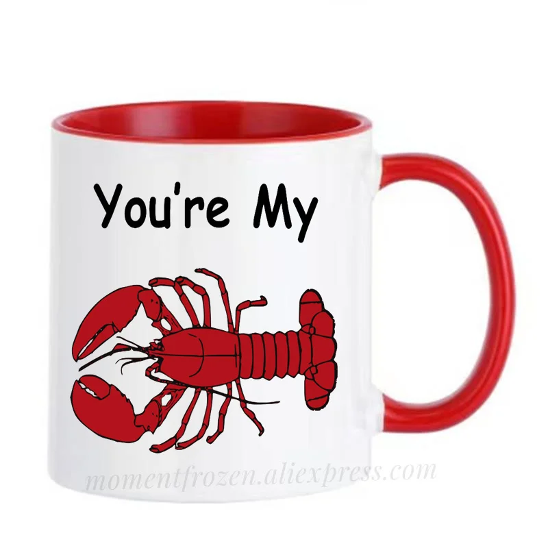 

Lobster Cups Valentines Gifts Lover Couples Wife Husband Coffee Mugs Tea Mugen Milk Tableware Coffeeware Teaware Beer Drinkware
