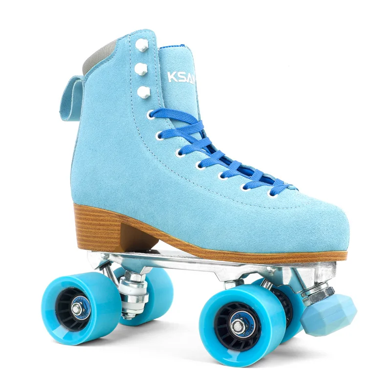 Size 38-45 Double Row Roller Skates 4 Wheels Skate Shoes For Women Beginner Outdoor Ice Skating Rink Training Quad Sneakers